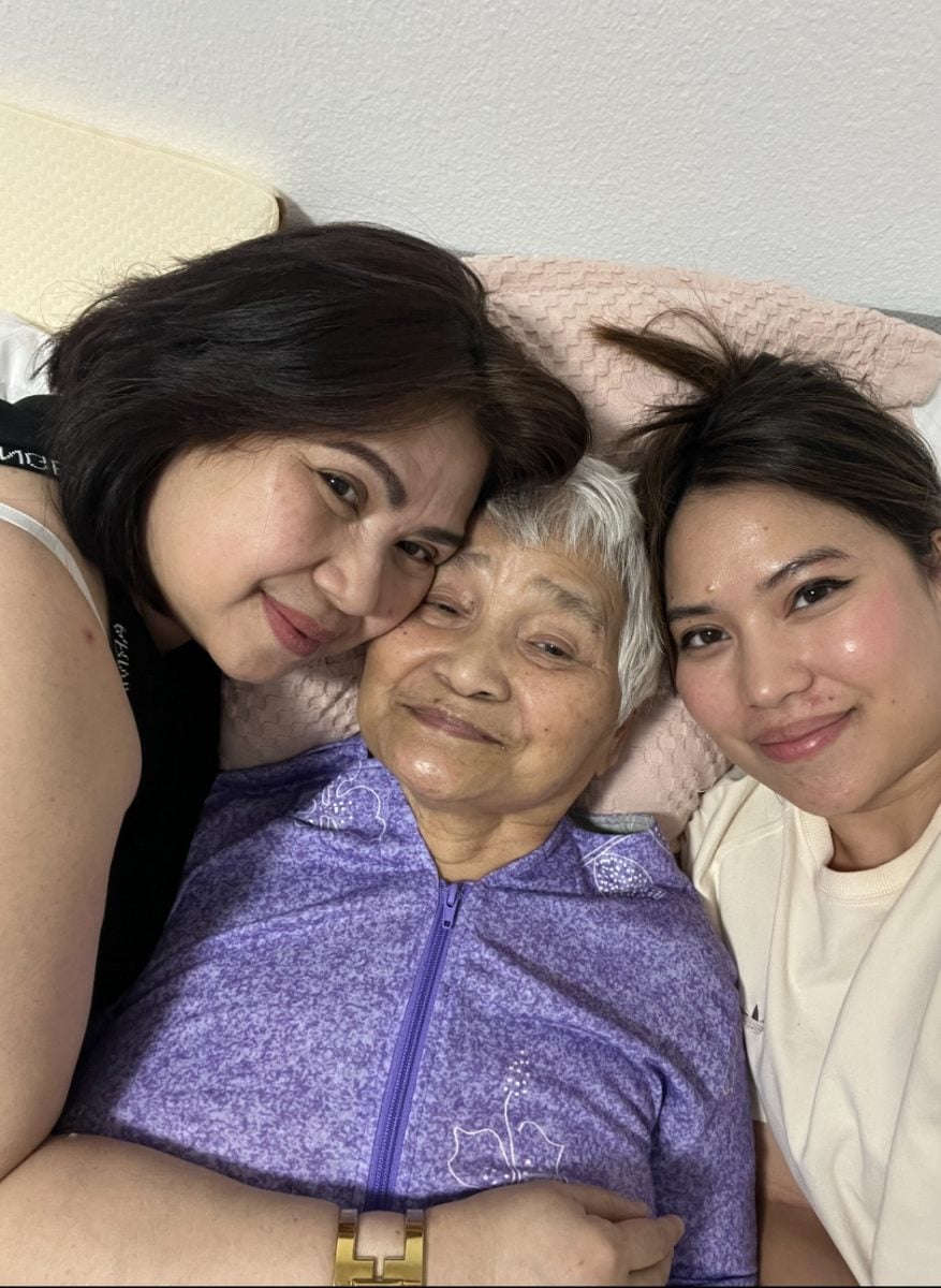 Hershey, her mother Lucila, and her daughter.